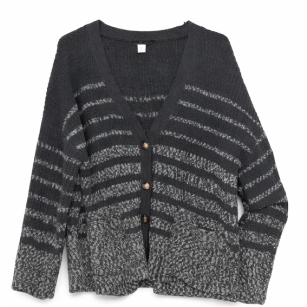 Gray Striped Supplies Sweater